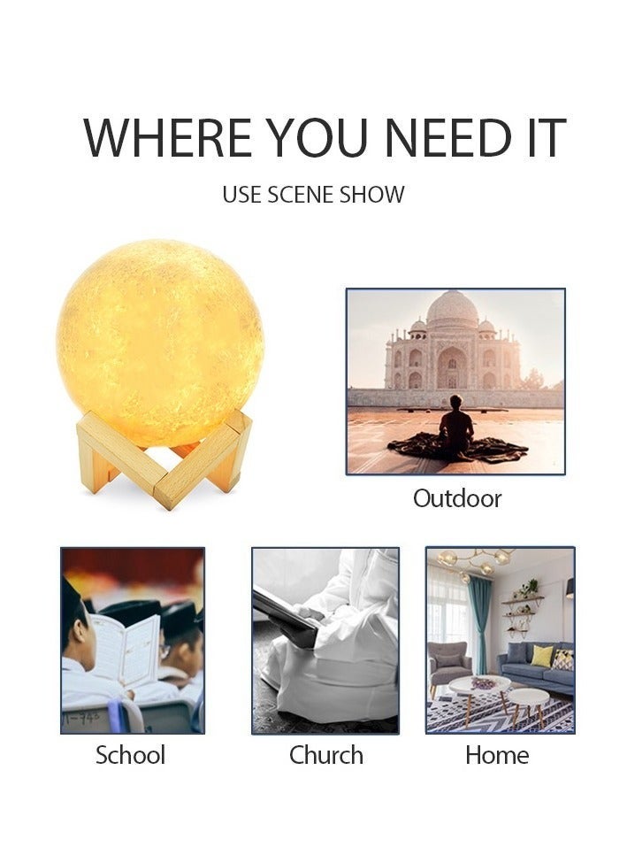 Quran Bluetooth APP LED Moon Lamp Speaker With Remote Control - Image 3