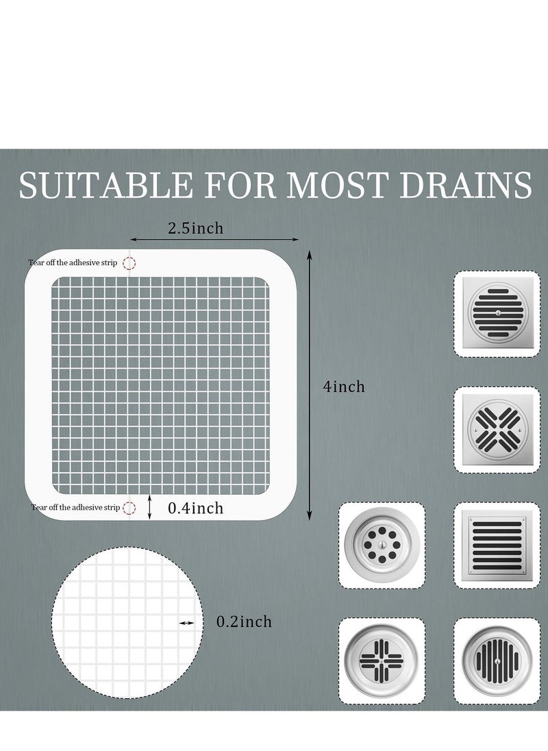 Disposable Drain Hair Catcher, 50 Pieces Shower Drain Covers Hair Traps for Shower Drains Mesh Shower Drain Hair Catcher Sticker Hair Collector for Bathroom Bathtub Kitchen - Image 5