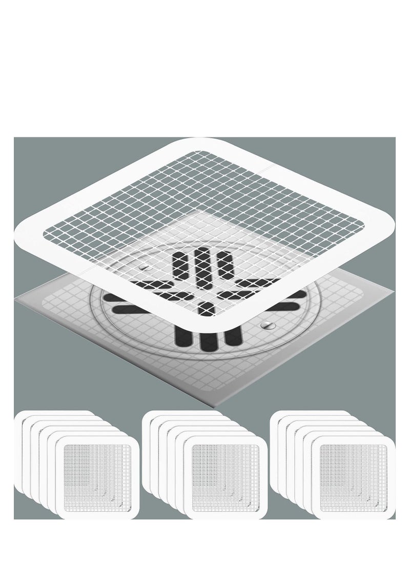 Disposable Drain Hair Catcher, 50 Pieces Shower Drain Covers Hair Traps for Shower Drains Mesh Shower Drain Hair Catcher Sticker Hair Collector for Bathroom Bathtub Kitchen - Image 1