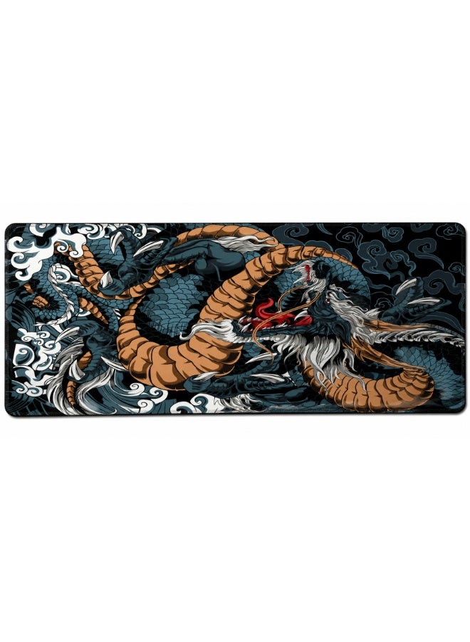 Japanese Dragon Gaming Mouse Pad - Extended Size 80 x 30 CM