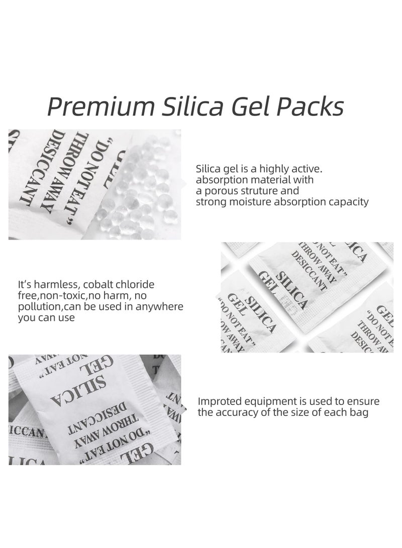 GNAFOTU 200 Packs 1 Gram Desiccant Packets, Food Safe Silica Gel Desiccant Packets, Premium Moisture Absorbers for Food Storage, Desiccant Beads Packet for Moisture Storage Control - Image 3