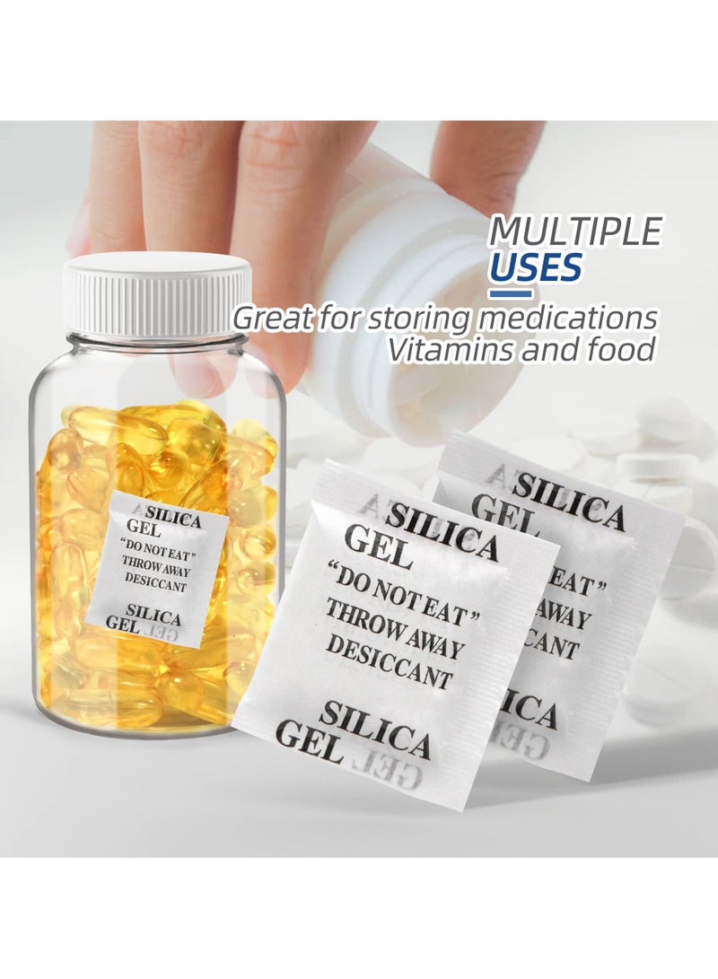 GNAFOTU 200 Packs 1 Gram Desiccant Packets, Food Safe Silica Gel Desiccant Packets, Premium Moisture Absorbers for Food Storage, Desiccant Beads Packet for Moisture Storage Control - Image 5