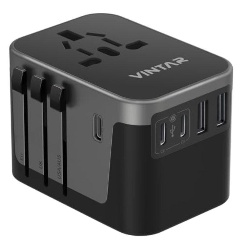 Travel Adapter Worldwide, Universal Travel Plug with 3USBC, 2USB and 1AC Travel Socket Adapter Socket, Travel Plug Adapter Worldwide for Germany, USA, England, Thailand, Italy, Australia - Image 1