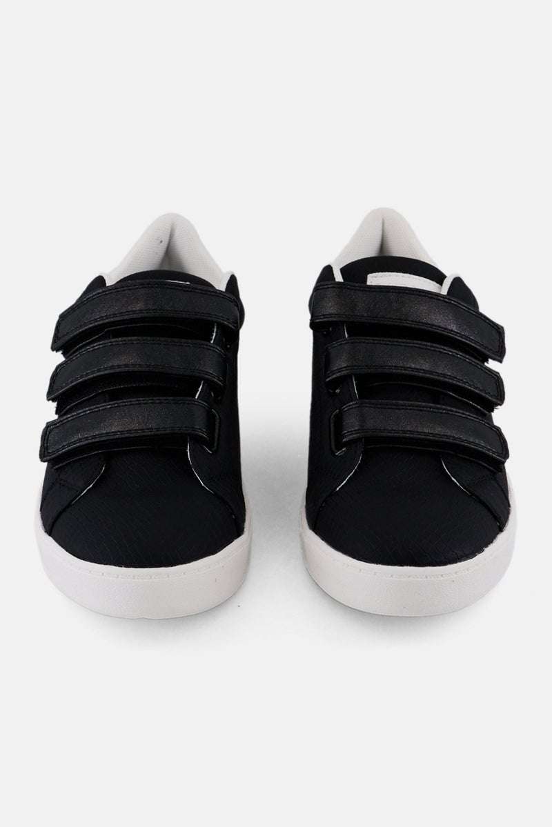 XOXO Women Velcro Closure Casual Shoes, Black - Image 3