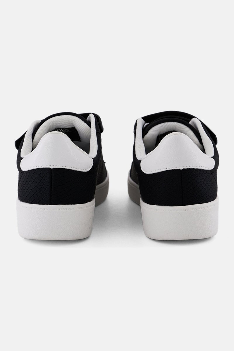 XOXO Women Velcro Closure Casual Shoes, Black - Image 4
