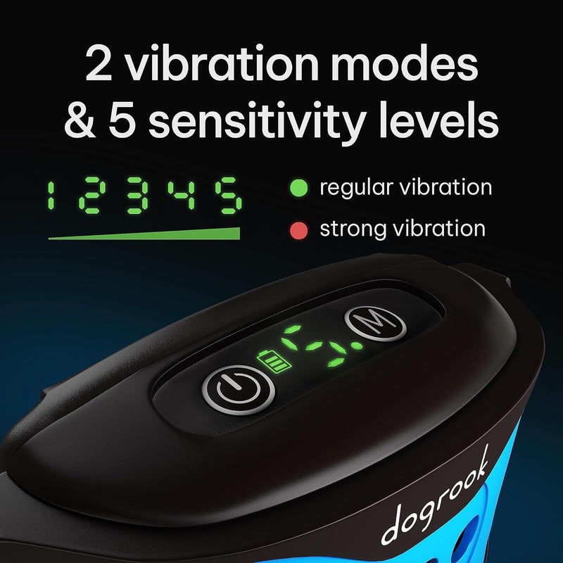 DogRook Dog Bark Collar | Smart Collar for Dog Training | No Shock | Beep & Vibration | Rechargeable | No Bark Collar for Dogs | Anti Bark Collar for Large Dog, Medium Dog, Small Dog | 12-110 lbs - Image 5