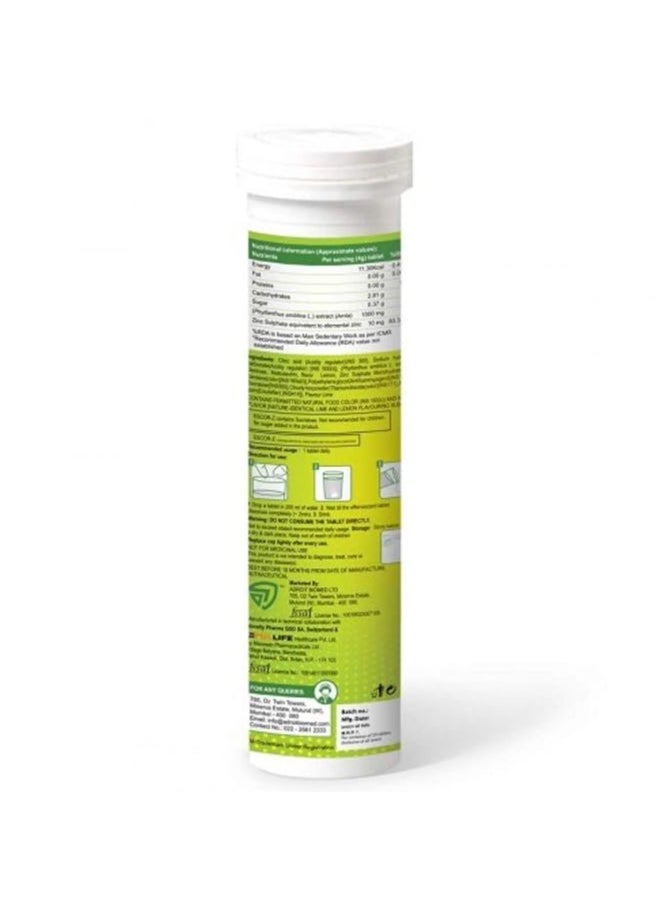 Escor-Z Glutone Escor Z Effervescent Tablets Lime And Lemon Flavour 20 Tablets  - Image 2