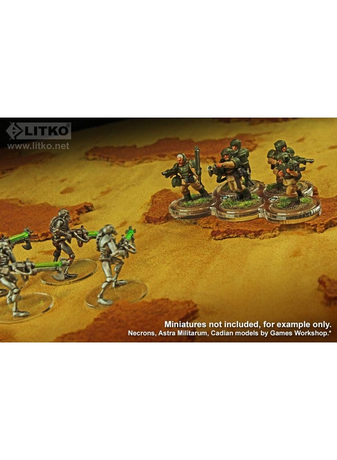 LITKO 5-Figure 25mm Circle Display Tray Compatible with Warhammer 40K, Clear - Image 2