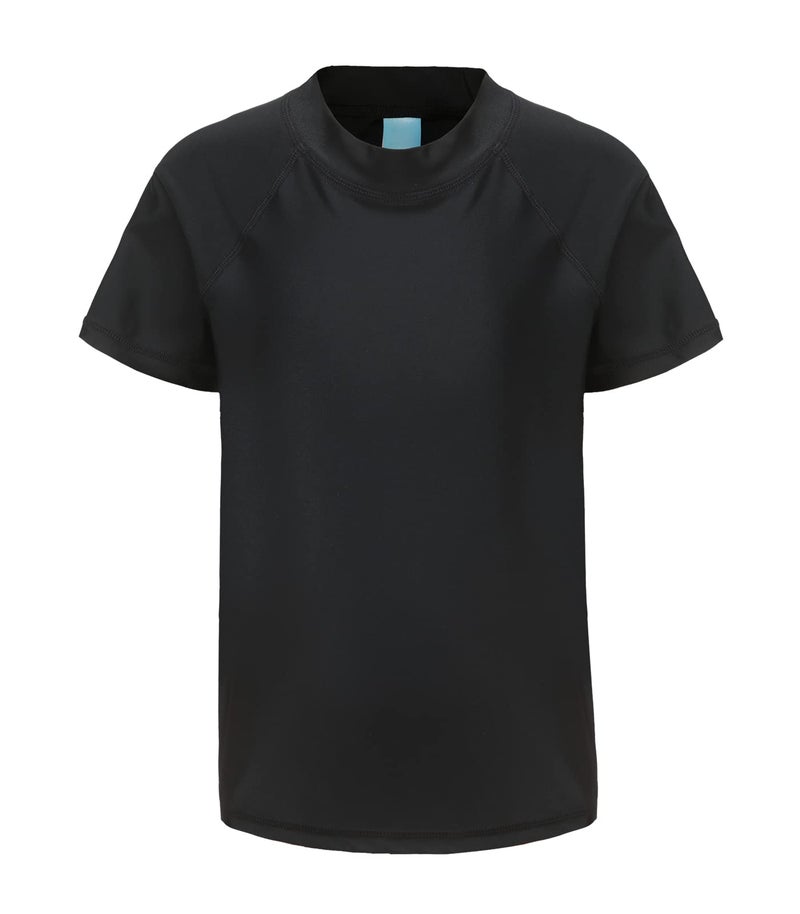 HowJoJo Big Boys Short Sleeve Rash Guard Shirts Swim Shirt UPF 50 Black Size 141214 - Image 2