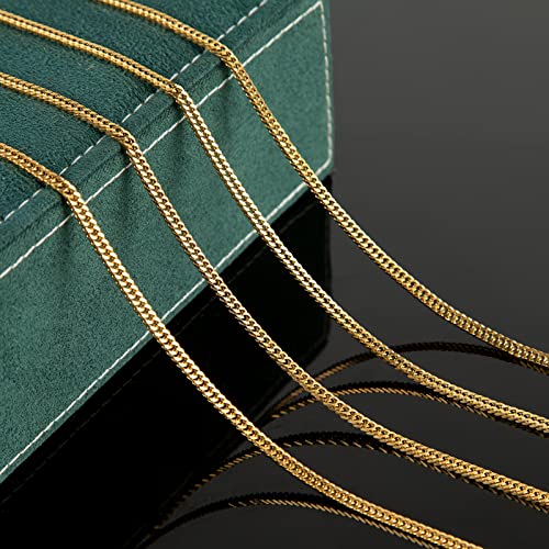 YOUBEIYEE 16.4 Feet Stainless Steel Chains for Jewelry Making, Gold Plated Cuban Chain Roll with Jump Ring Lobster Clasps for Bracelet Necklace DIY Making Supplies - Image 3