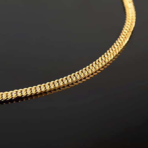 YOUBEIYEE 16.4 Feet Stainless Steel Chains for Jewelry Making, Gold Plated Cuban Chain Roll with Jump Ring Lobster Clasps for Bracelet Necklace DIY Making Supplies - Image 4