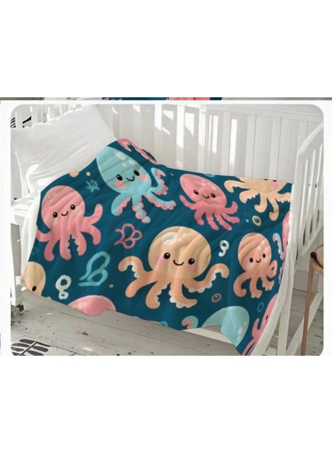general Baby and children's cartoon flannel thin blanket (warm and comfortable, suitable for sleep, game use) 70cm*100cm - Image 2