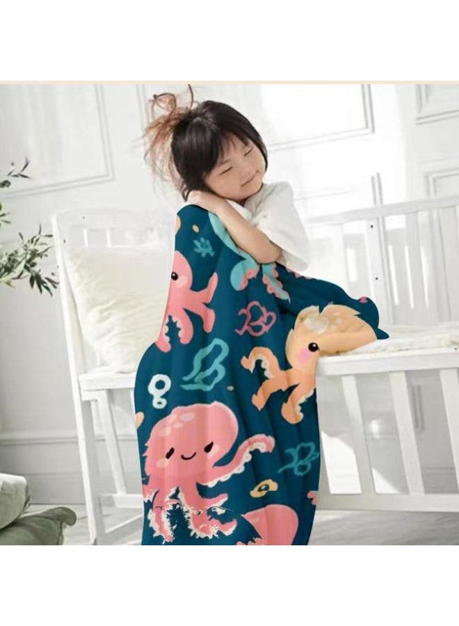 general Baby and children's cartoon flannel thin blanket (warm and comfortable, suitable for sleep, game use) 70cm*100cm - Image 3