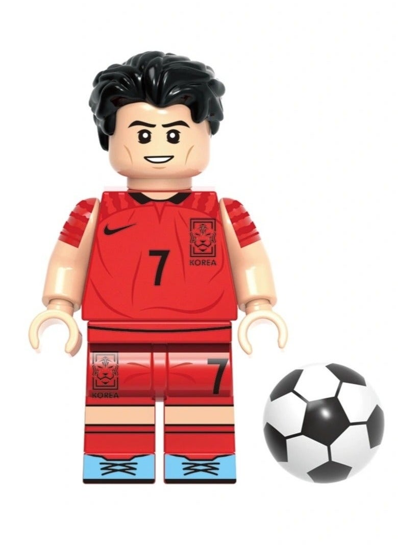 NIBEMINENT - Lego men figures, 8-piece World Cup players set, football figures for kids and enthusiasts, kids’ building blocks, construction, boys, toys, children, girls, game, construction toys kids, unique sets - Image 1