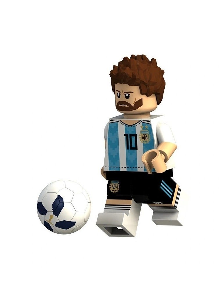 NIBEMINENT - Lego men figures, 8-piece World Cup players set, football figures for kids and enthusiasts, kids’ building blocks, construction, boys, toys, children, girls, game, construction toys kids, unique sets - Image 1