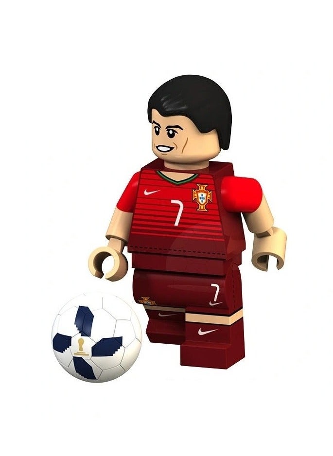 NIBEMINENT - Lego men figures, 8-piece World Cup players set, football figures for kids and enthusiasts, kids’ building blocks, construction, boys, toys, children, girls, game, construction toys kids, unique sets - Image 1