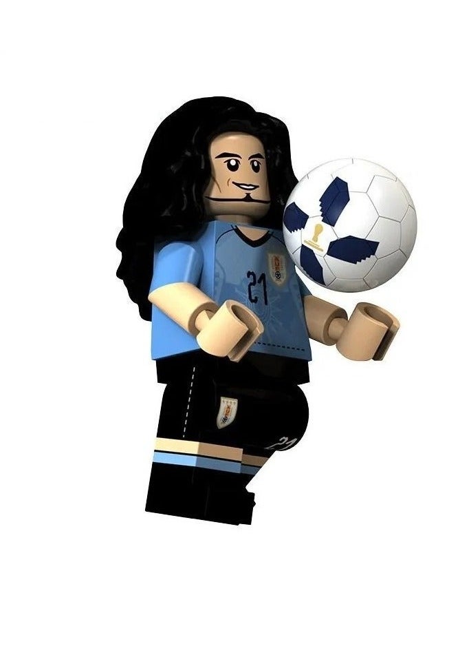 NIBEMINENT - Lego men figures, 8-piece World Cup players set, football figures for kids and enthusiasts, kids’ building blocks, construction, boys, toys, children, girls, game, construction toys kids, unique sets - Image 1