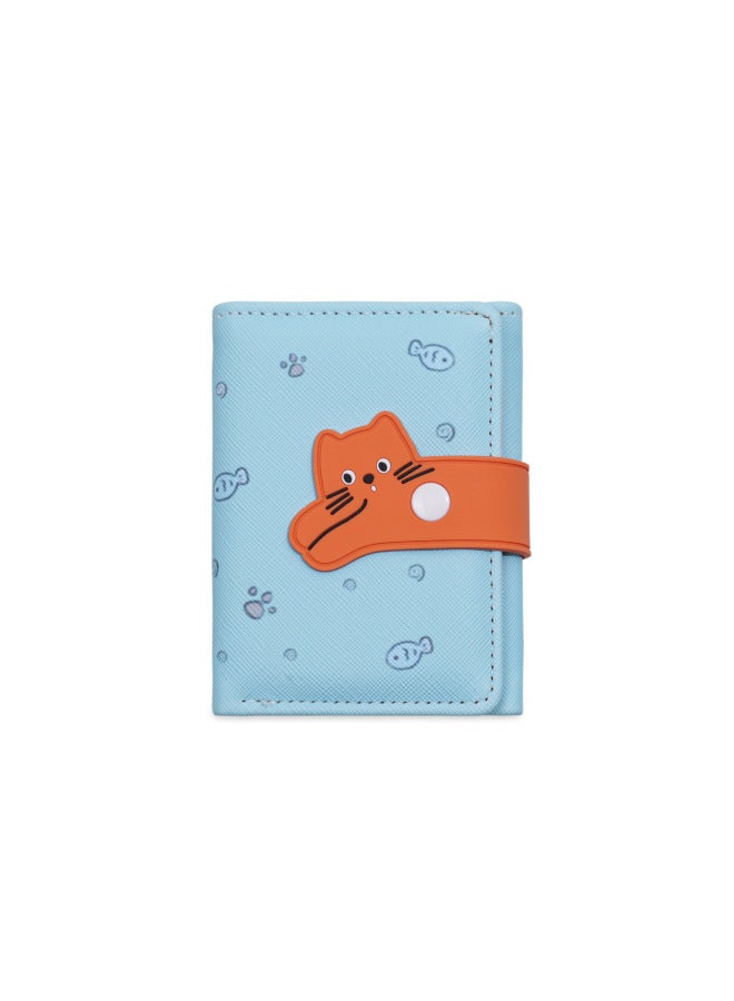 Korean-style Cute Cat Short Wallet Women's Compact And Portable Multi-functional Doent Organizer Cartoon Multi-slot Card Holder