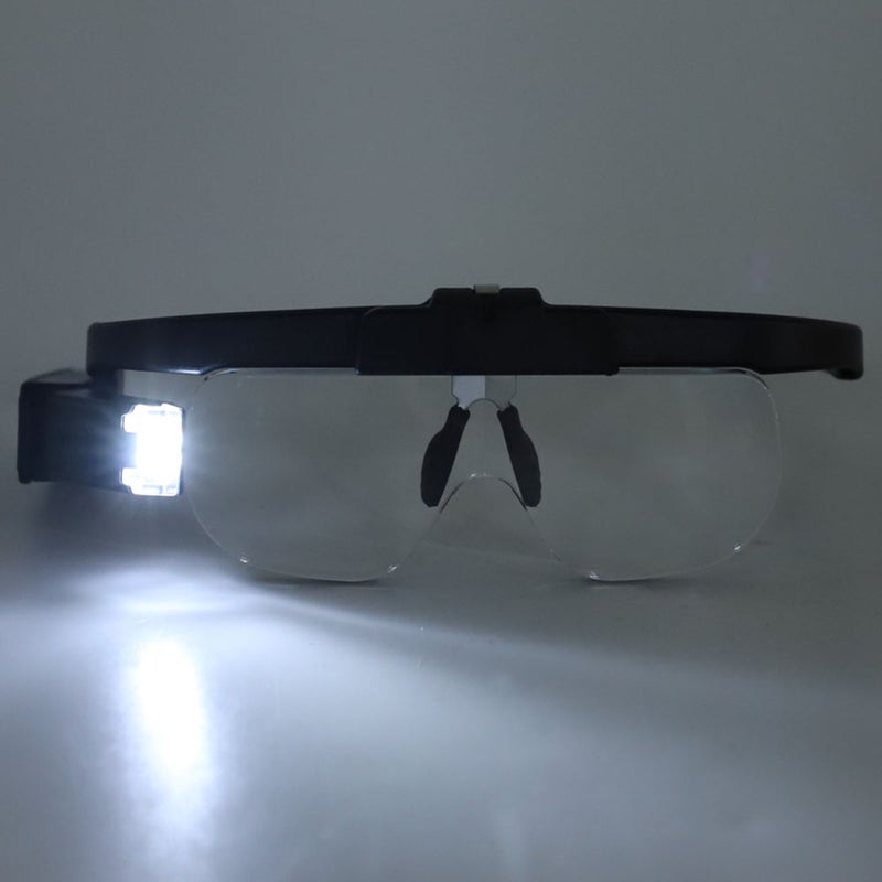Professional 4.5X Rechargeable Head Mount Magnifying Glasses LED Magnifier for Reading Repairing - Image 4