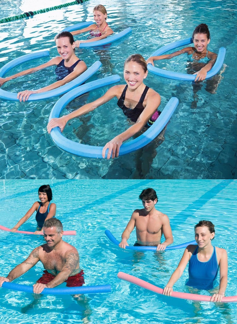 QUTOOB Pack Of 4 Swimming Noodles, Swim Pool Noodle, Water Float Aid Noodles Foam Float, Suitable for Children and Adult, Kids Floatation Device Flexible Strong Noodle Swim Support, Solid Foam Swimming Stick - Image 4