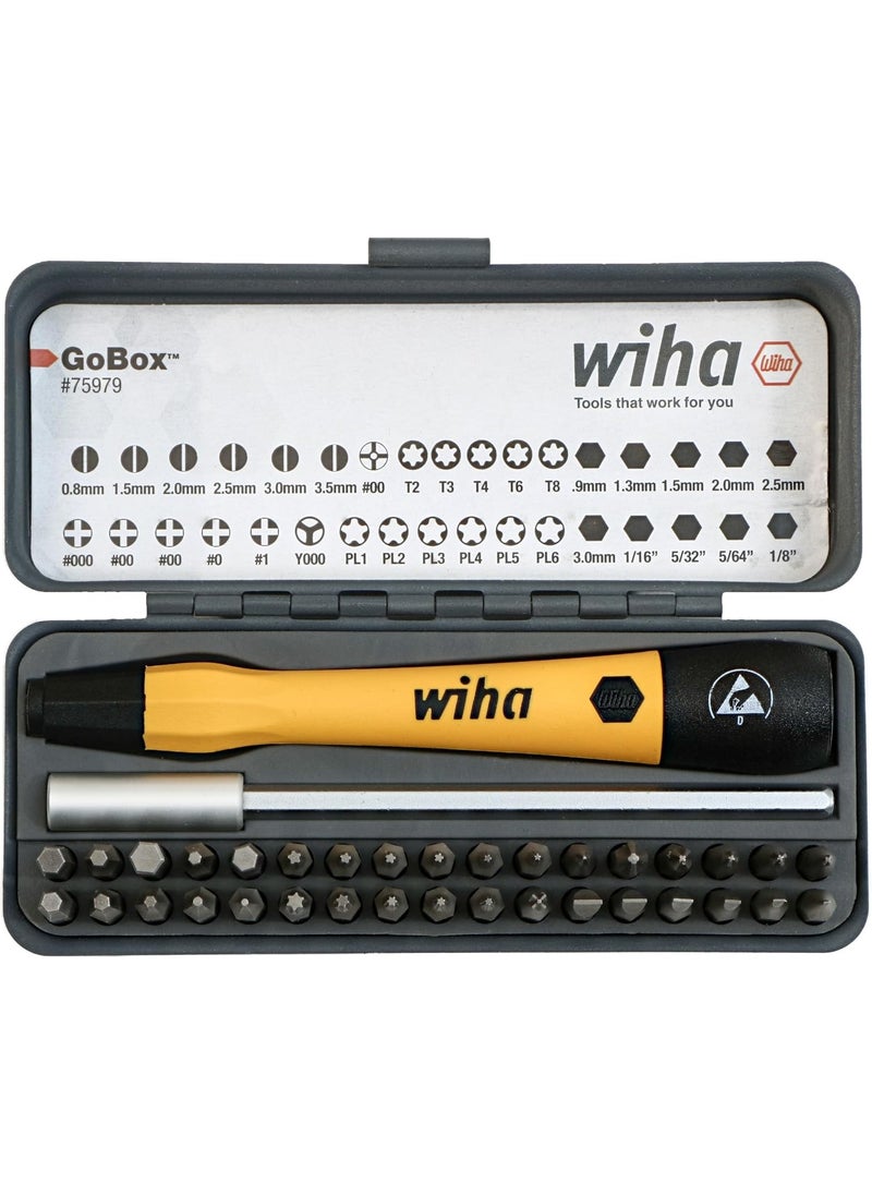 Wiha Wiha 75979 36 Piece GoBox Electronics ESD Precision Micro Bit Set  - Image 1