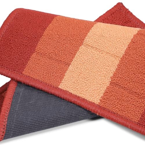 Status Contract Anti Slip Front Door Mat|(38x58cm) Living Room Rug for Entrance Door|Polypropylene Floor Mats for Home|Essential Small Rugs for Office, Bedroom & Kitchen|Orange | Set of 1 - Image 5