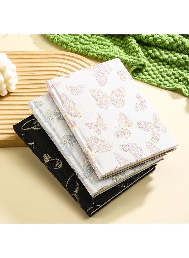 Bluejw Simple Small Fresh Antique High-level Butterfly Creative Notebook Hardcover A5 Notepad Student Horizontal Line Diary - Image 2