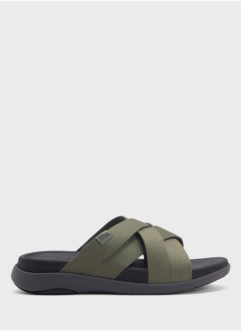 FitFlop F-Mode Multi Strap Webbing Slides  - Image 1