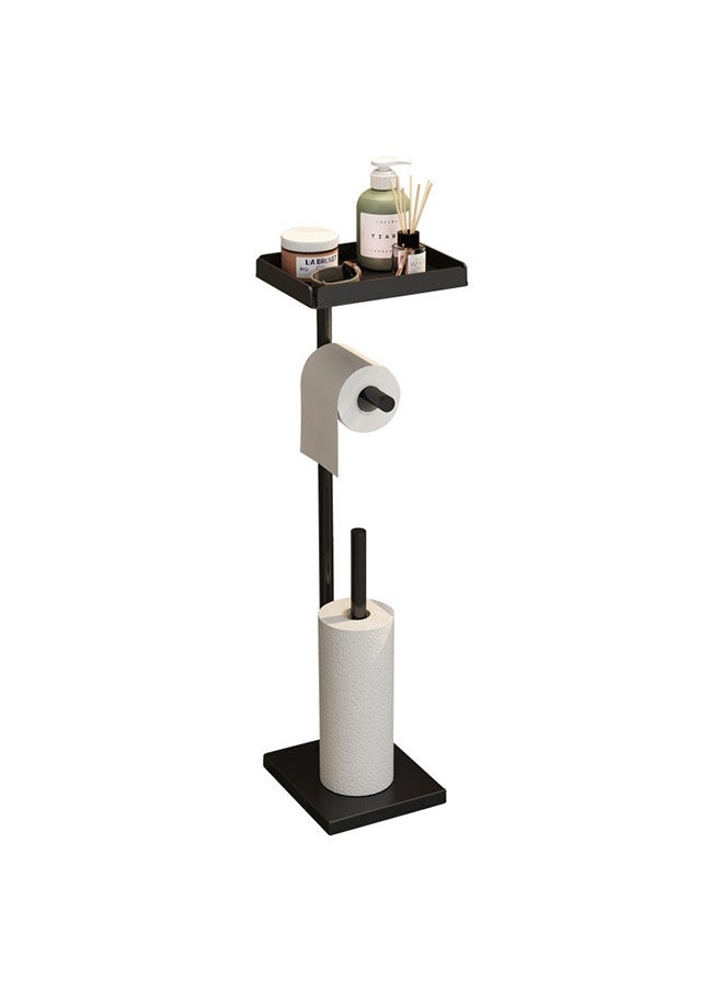 Bukela European Light Luxury Style Bathroom Furniture Floor-Standing Double-Pole Paper Towel Storage Rack With Storage Rack  - Image 1