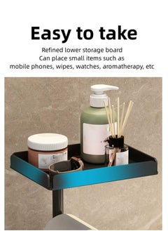 Bukela European Light Luxury Style Bathroom Furniture Floor-Standing Double-Pole Paper Towel Storage Rack With Storage Rack  - Image 4