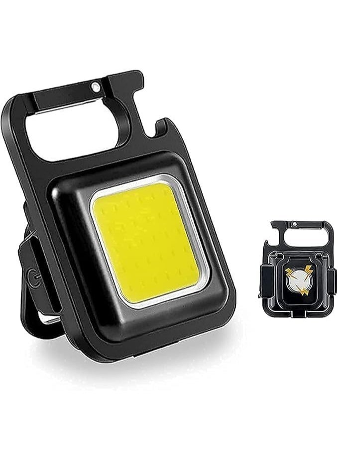 ميدالية مفاتيح كشاف LED قابل للشحن مقاوم للماء – كشاف صغير محمول USB متعدد الأوضاع مع قاعدة مغناطيسية – مصباح طوارئ EDC عملي للسفر والاستخدام اليومي - Image 1