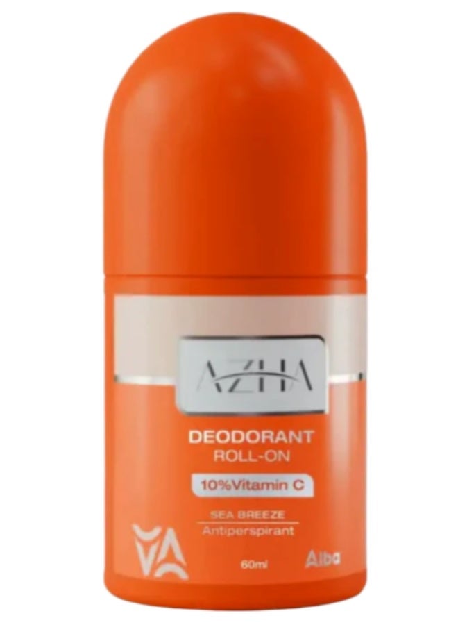 مزيل عرق رول أون "نسيم البحر" مع ١٠٪ فيتامين سي | رائحة زكية وتفتيح يدوم ٤٨ ساعة | يؤخر نمو الشعر | (٦٠ مل)