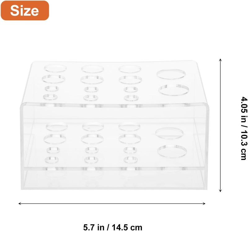 Acrylic Makeup Brush Storage Rack and Cosmetics Storage Container, Desktop Organizer 14.5×10.3×7Cm for Makeup Accessories and Lipstick Holder, Suitable for Vanity Countertop Use - Image 2
