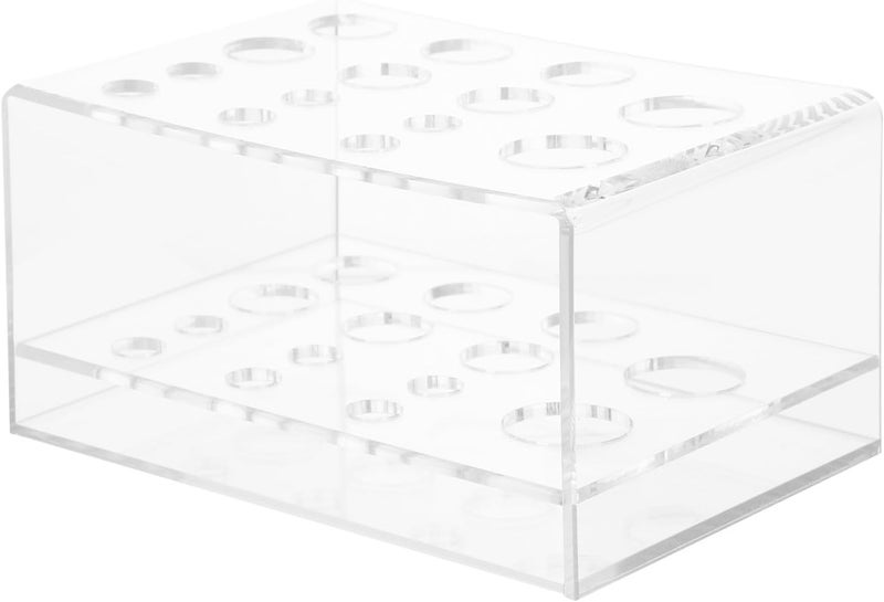 Acrylic Makeup Brush Storage Rack and Cosmetics Storage Container, Desktop Organizer 14.5×10.3×7Cm for Makeup Accessories and Lipstick Holder, Suitable for Vanity Countertop Use - Image 1