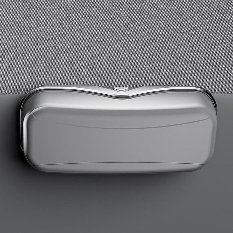 Universal Car Visor Sunglasses Holder Sturdy Hard Shell Eyewear Storage Box Gray - Image 5