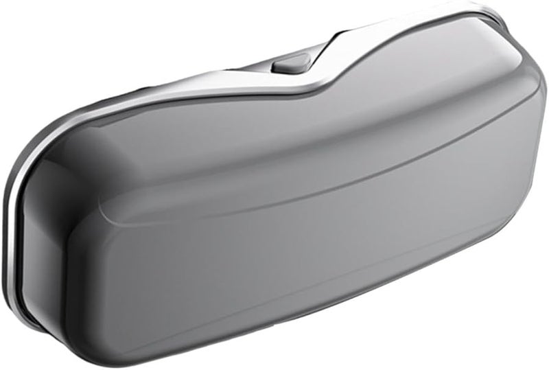 Universal Car Visor Sunglasses Holder Sturdy Hard Shell Eyewear Storage Box Gray - Image 1