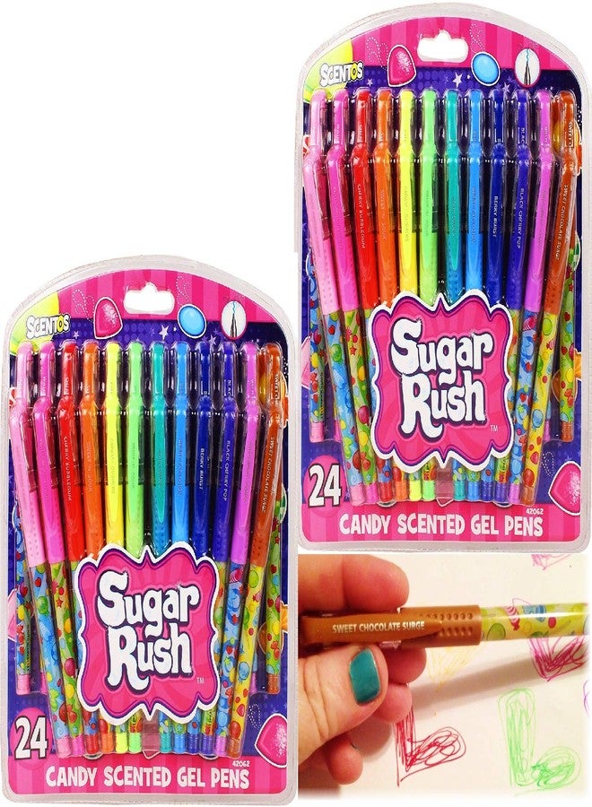 Scentos Sugar Rush Candy Scented Gel Pens 24 Count (Series 2) - 2 Pack (48 Pens Total) - Image 2