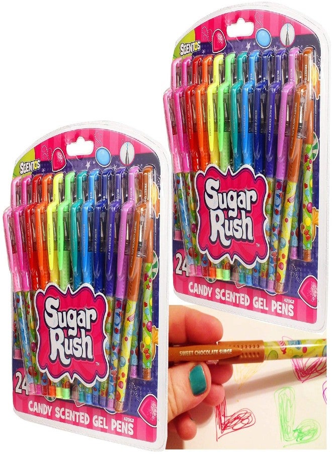Scentos Sugar Rush Candy Scented Gel Pens 24 Count (Series 2) - 2 Pack (48 Pens Total) - Image 1