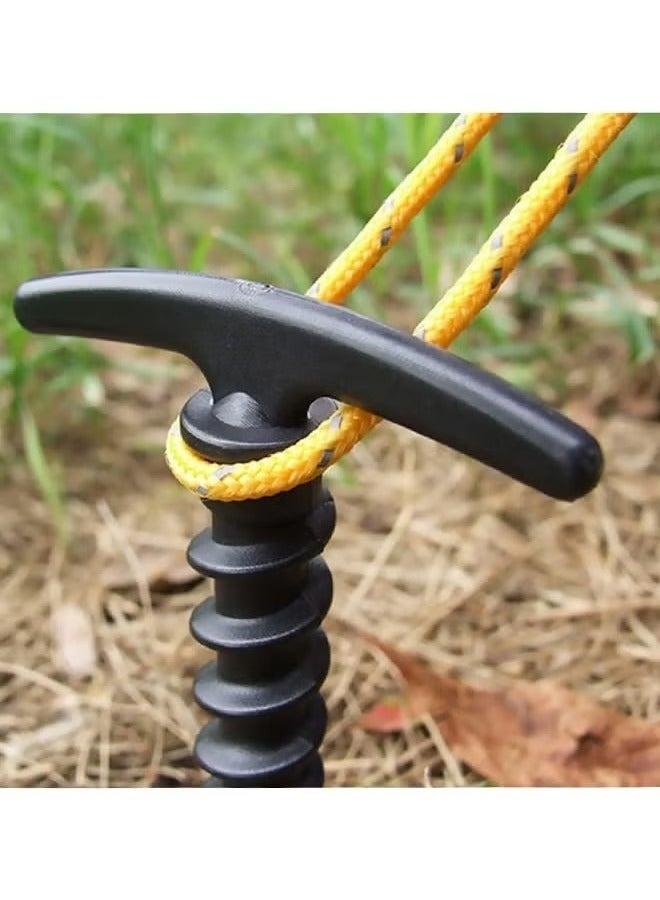 HOMESTAR 10 PCS Tents Stakes, 5.7 Inch Spiral Ground Anchor, Lightweight Tent Pegs for Canopies Tarps, Camping, Backpaking, Landscaping Securing,Black - Image 3