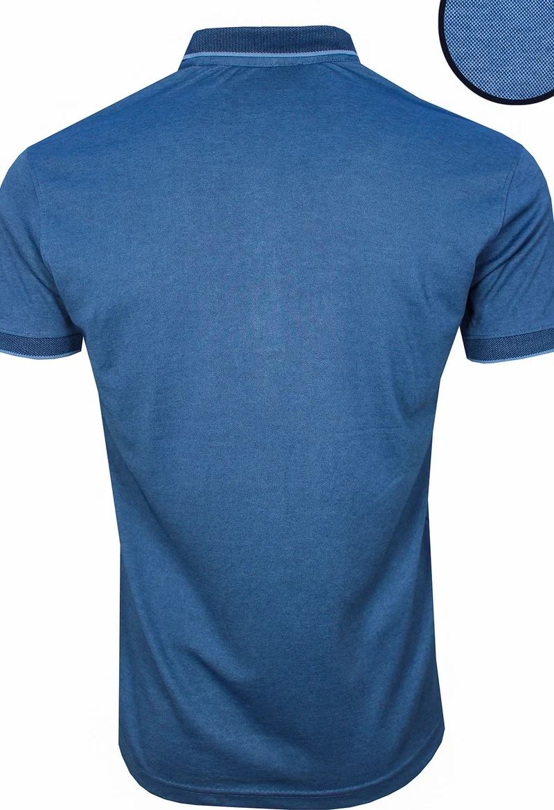 فاريتا Men's Indigo Regular Cut Polo Neck Men's Knitwear T-Shirt
