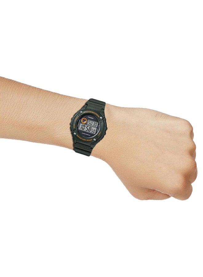 CASIO Boys Resin Digital Quartz Watch W-216H-3BVDF - 44 mm - Green - Image 5