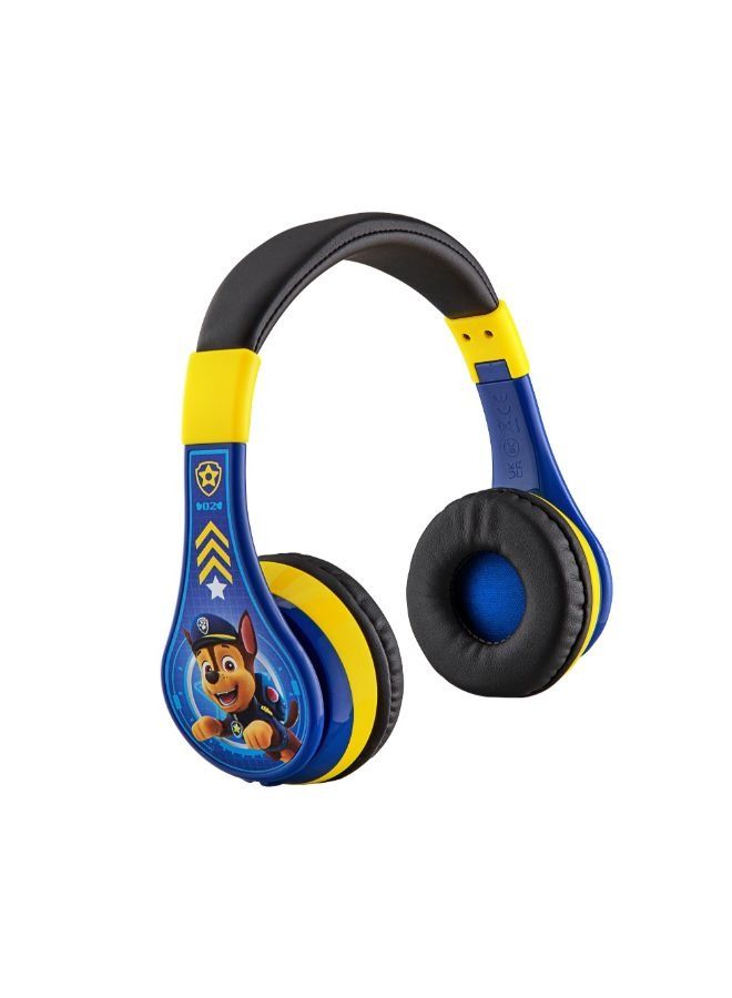 eKids Paw Patrol Kid Safe Wireless Bluetooth Kids Headphones - Chase - Image 1