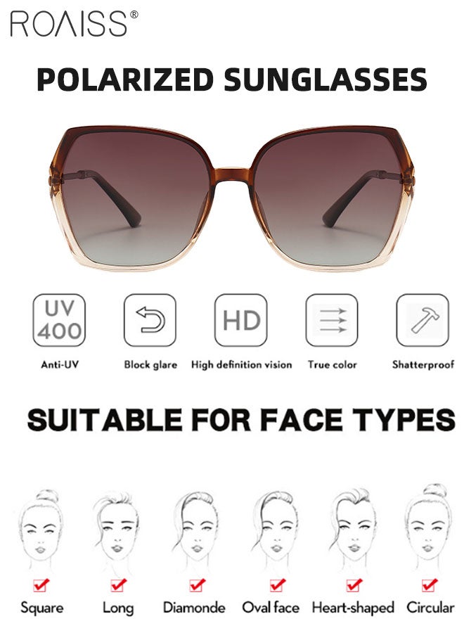 رويس نظارة شمسية مستقطبة على شكل فراشة للنساء، نظارة الشمس الواقية من الأشعة فوق البنفسجية 400 مزخرفة بأحجار الراين، ظلال شمس مضادة للوهج للنساء مع حافظة النظارة، 57 مم - Image 5