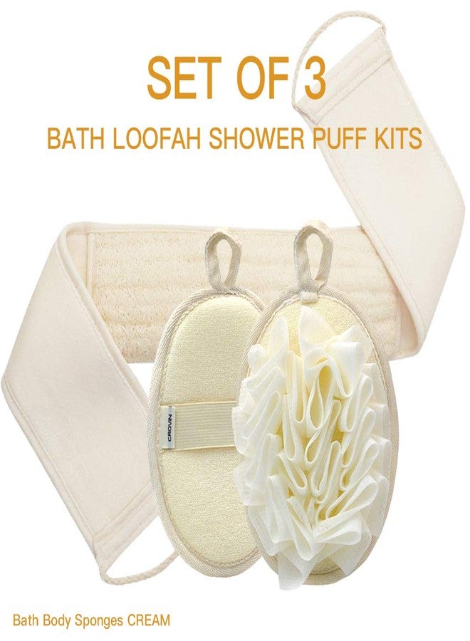 CROVIN Mesh Pouf Body Sponge Set - Redesign Bath Loofahs Shower Puffs 2 Pack & Exfoliating Natural Loofah Back Scrubber. How to - Great Gift for A Glowing Skin & Healthy Body - Image 2