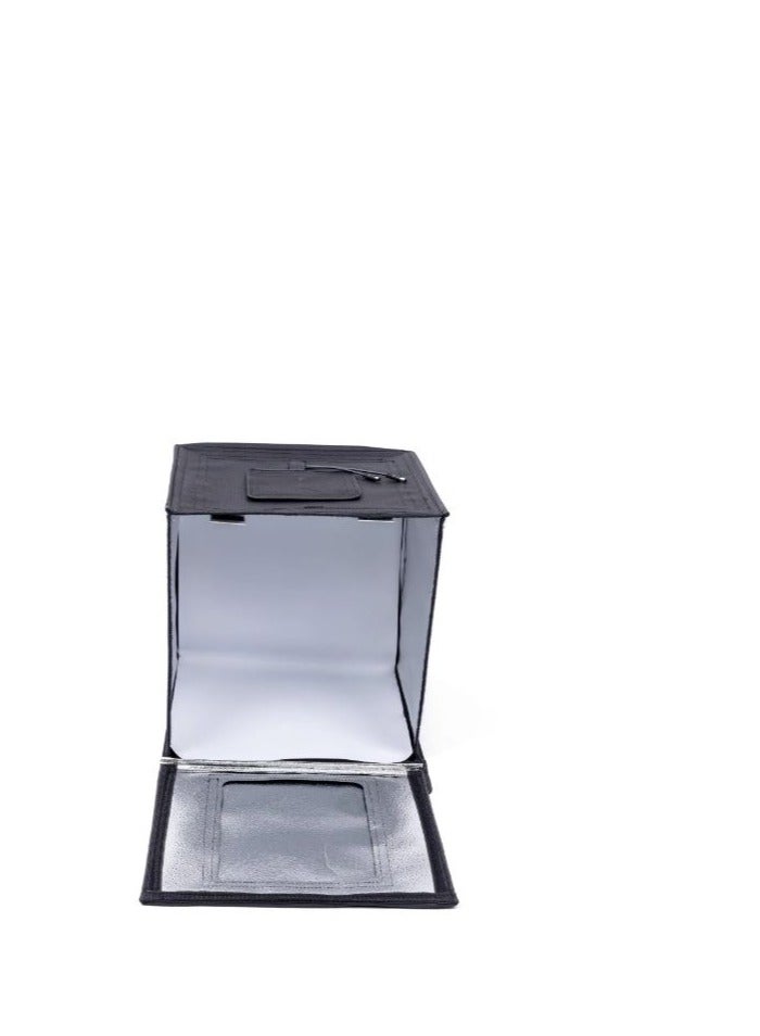 PROMAGE PM-440 II LED Photo Light Box 40x40cm – Foldable Portable Photography Studio Tent with Dual LED Strips, Dimmable Lighting, and Multiple Backdrops for Product Shooting - Image 2
