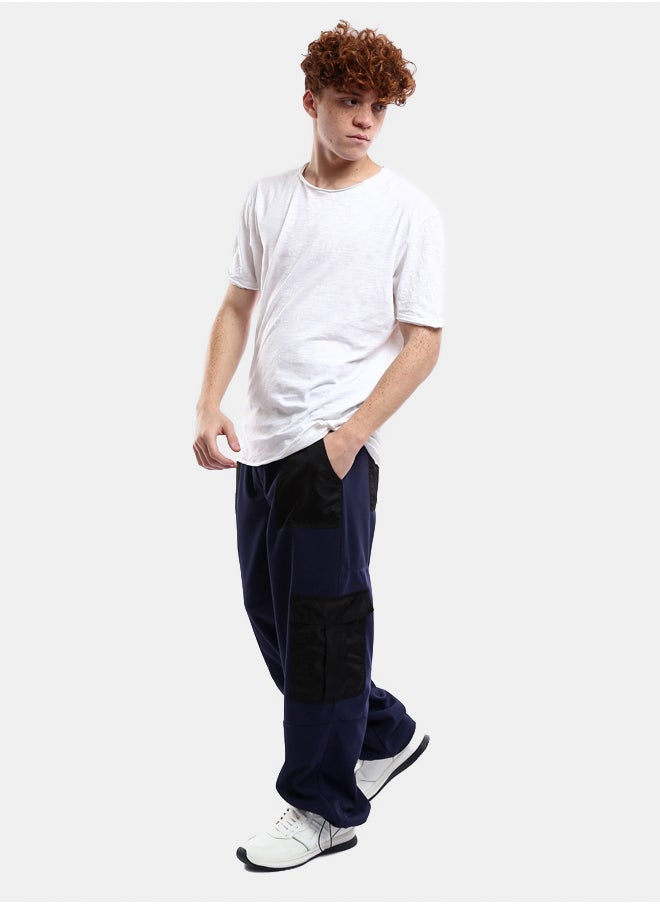 Navy Blue Wide Cargo Pants with Black Waterproof Pockets - pzsku/Z728C886FDEC43C1620AAZ/45/_/1738746884/4eb3734f-3257-4324-83ca-37c1e6e5e714