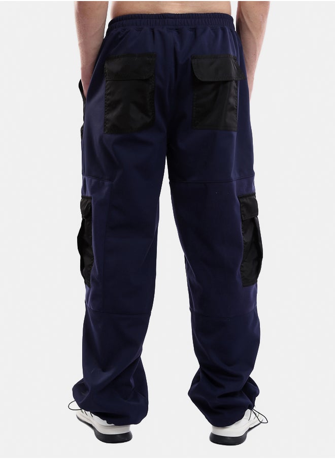 Navy Blue Wide Cargo Pants with Black Waterproof Pockets - pzsku/Z728C886FDEC43C1620AAZ/45/_/1738746899/059eaf7b-23db-40a0-b36f-b0cc4804de46