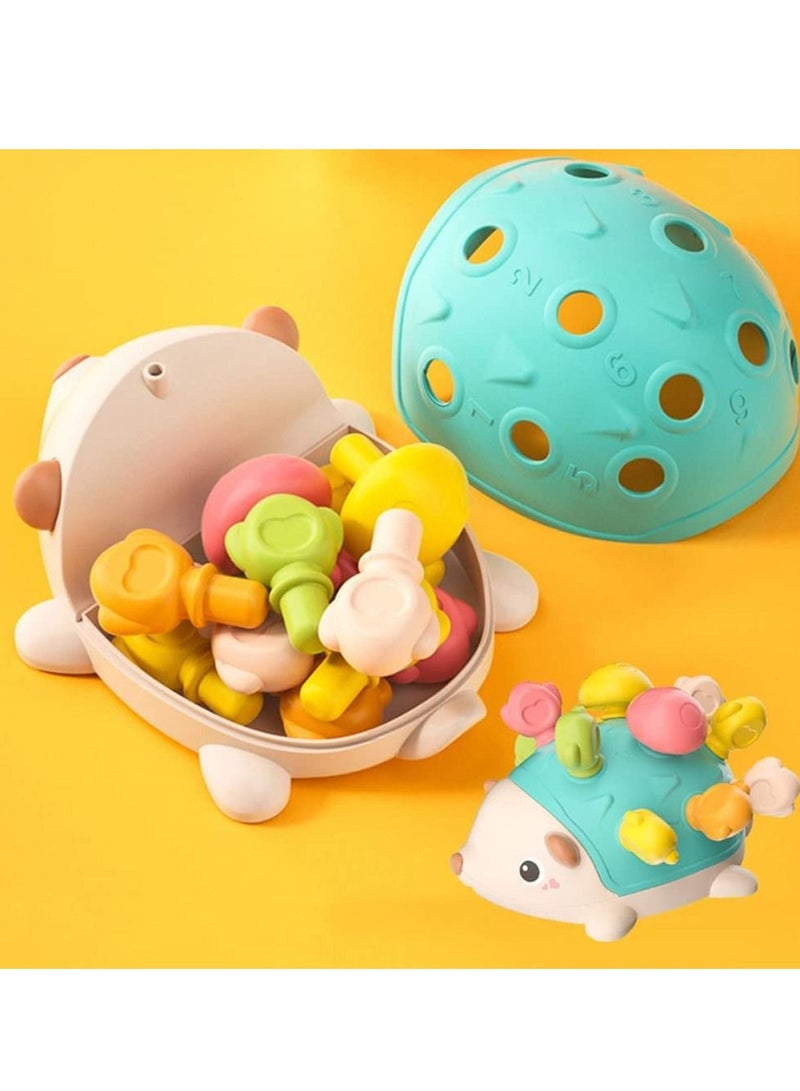 "Toddler Toys 6-12 Months Finger Training Color Cognition Baby Sensory Learning Educational Funny Hedgehog Design Early Safe Durable BPA Free Development for 1 Year Old Boys Girls" - Image 5
