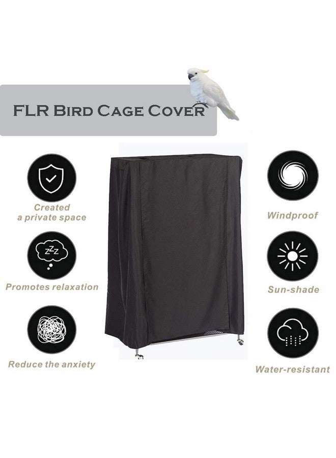 إف إل آر غطاء قفص الطيور العالمي من FLR، مصنوع من مادة قابلة للتنفس، غطاء جيد للنوم للببغاء، مقاوم للماء، غطاء متين لقفص الطيور الخارجي الكبير (40 × 27 × 48) - Image 2