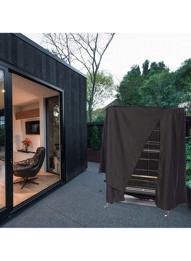 إف إل آر غطاء قفص الطيور العالمي من FLR، مصنوع من مادة قابلة للتنفس، غطاء جيد للنوم للببغاء، مقاوم للماء، غطاء متين لقفص الطيور الخارجي الكبير (40 × 27 × 48) - Image 4